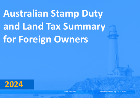 Australian Stamp Duty and Land Tax Summary for Non-Residents 2024